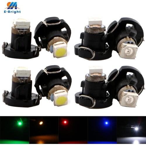 4PCS T3 Neo Wedge Dashboard Indicator Interior Instrument Panel Guage Cluster Lights Climate Control Lamps Radio Switch Light