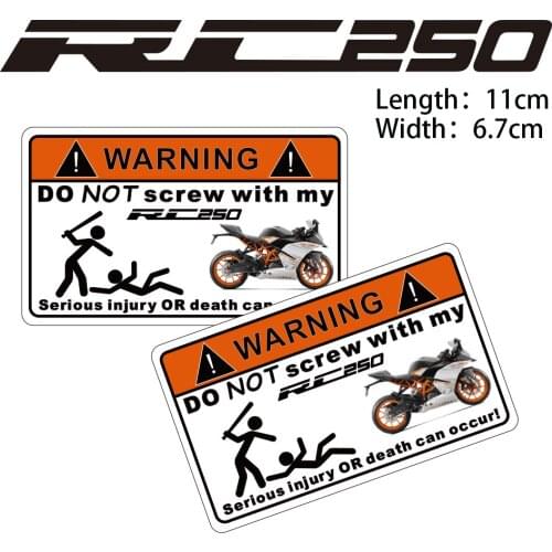 KODASKIN Motorcycle Cheap 2D Creative Warning Sticker Decal for RC250
