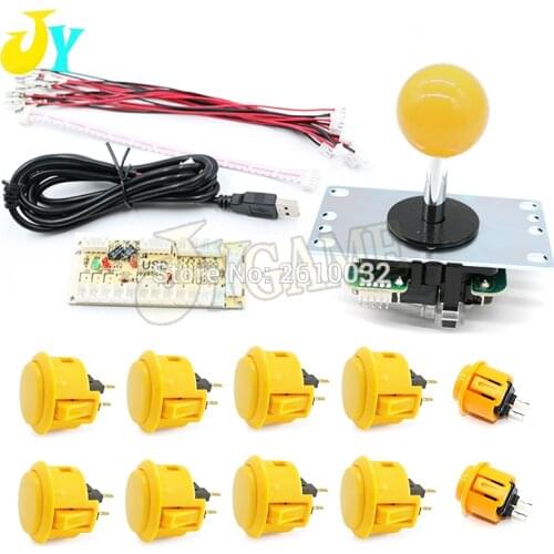 Zero Delay Arcade Joystick Kit Arcade MAME DIY Origina SANWA JLF-TP-8YT Rocker OBSF-30 Button