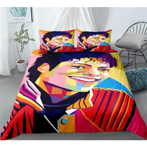 Famous Michael Jackson 3d Bedding Set Printed Duvet Cover Sets Pillowcase Twin Full Queen King Size Bedclothes Dropp Shipping