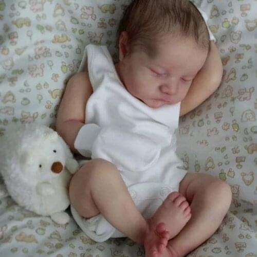 ADFO Bebe Reborn Doll 17 Inches Levi DIY Blank Kits Reborn Baby Vinyl Unpainted Unfinished Parts Dolls For Girls Gift LoL