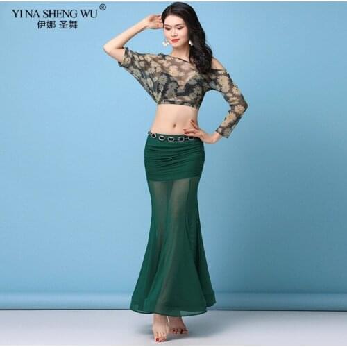 Hot Sale New Womens belly dance set costume 2pcs Off-shoulder Top Skirt belly dancing clothes sexy fashion girl bellydance New