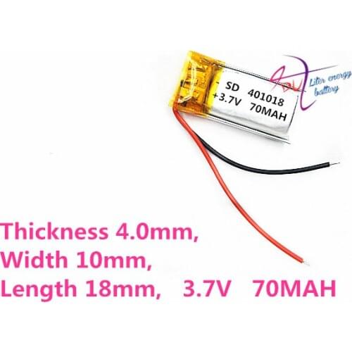 Best battery brand 1PCS 3.7V lithium Tablet polymer battery 381018 361020 361018 401018 70mAh Bluetooth Battery