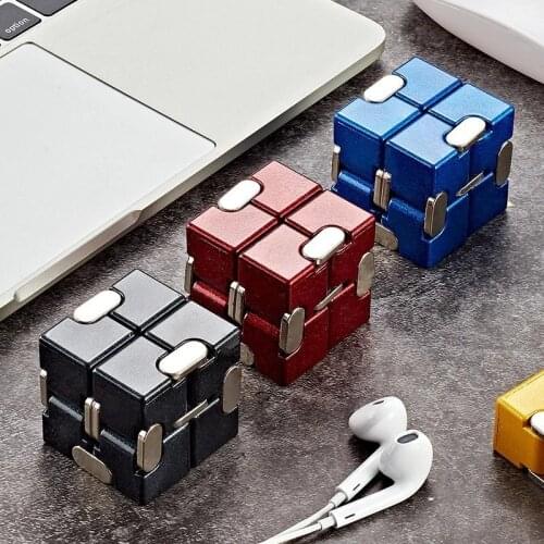 Mini Stress Relief Toy Premium Metal Infinity Cube Portable Decompresses Relax Toys Best Gift Toys for Children