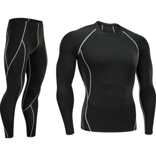 Motorcycle Men Thermo Underwears Suits Set Motorcycle Skiing Winter Warm Base Layers Tight Long Tops & Pants Thermal Underwear