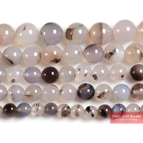 Natural Stone Botswana Agat Beads Sardonyx White Agates Round Beads 16" Strand 4 6 8 10 12MM Pick Size APS01