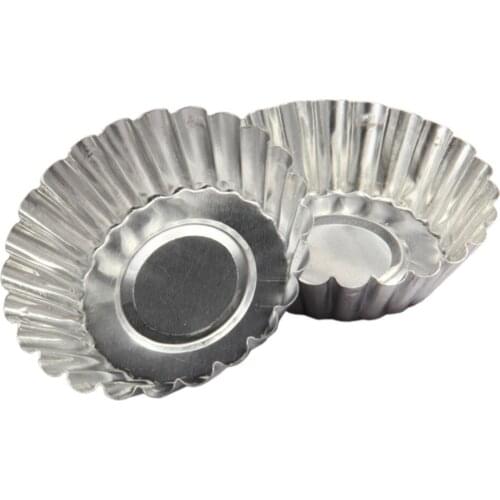 Brand New 10Pcs Silver Aluminum Cupcake Egg Tart Mold Cookie Pudding Mould Makers Cupcake Liners Baking Pastry Tools