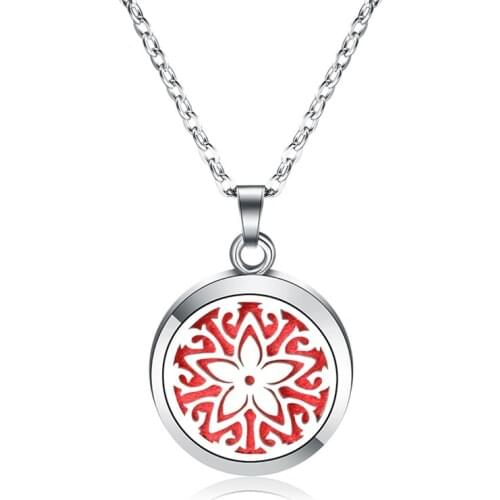 New Listing High Quality 28mm Exquisite Perfume Freshener Diffuser Magnet Stainless Pentagram Fashion Necklace Pendant Jewelry