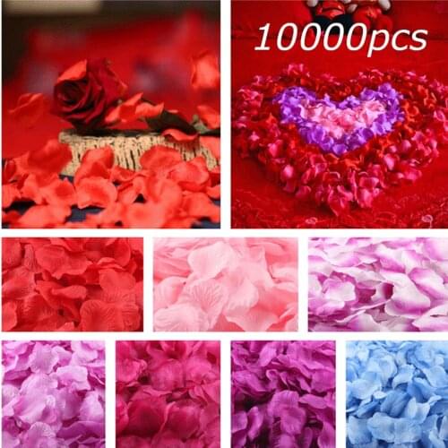 Wholesale 10000pcs/lot Silk Rose Petals for Wedding Decoration Artificial Rose Petal Wedding Flower Rose Flower For Valentine 6Z