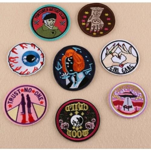 Wholesale 40pcs DIY Embroidered Sewing On Patch Iron-On Patch Stickers For Clothes Sewing Fabric Applique Supplies YO28