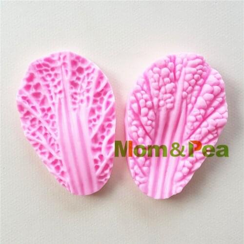 Mom&Pea 1085 Free Shipping Leaf Silicone Press Mold Cake Decoration Fondant Cake 3D Mold Food Grade