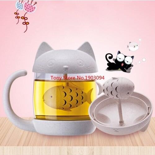 24pcs/lot New Tea Strainer Cat Monkey Tea Infuser Cup Grasses mug Teapot Teabags for Tea & Coffee Filter Drinkware Kitchen Tools