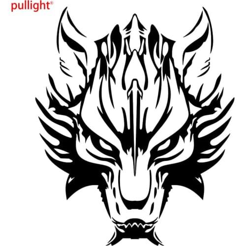 25*29.6CM Car Motorcycle Decal Vinyl Graphics Fashion Wolf Head Car Styling Car Stickers Cover