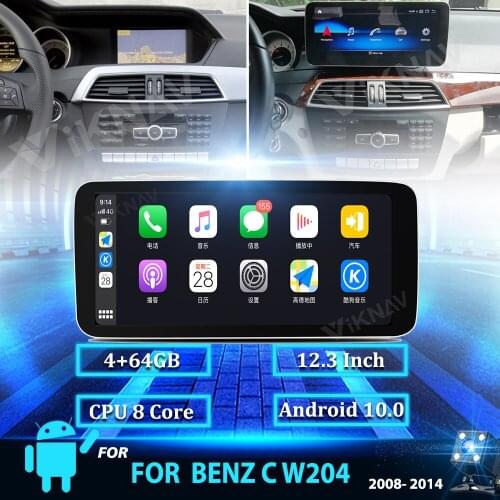 2din 12.3inch android 10 Eight Core Car DVD multimedia radio Player for benz C W204 2008-2014 GPS Navigation