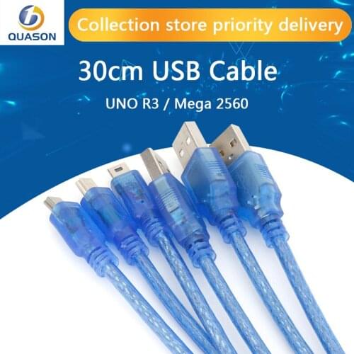 30cm USB Cable UNO R3 / Mega 2560 R3/ ADK USB-A to USB-B for arduino