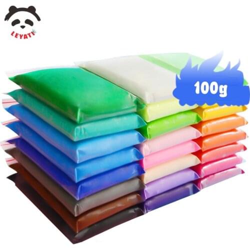 36 Colors 100g/Bag Single Package Air Dry Ultra Light Magic Clay, Soft & Stretchy DIY Molding Animal Accessories LEYATI