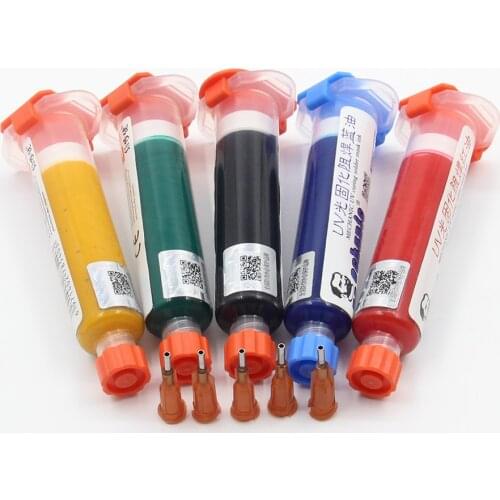 5Pcs/Lot UV Curable Solder needles 10CC for PCB Circuit board protect Soldering Paste Flux oil