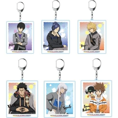 Anime HITMAN REBORN! Sawada Tsunayoshi Gokudera Hayato Bags Pendant Keychain Keyring Cosplay Cartoon Accessories Decor Charm Toy