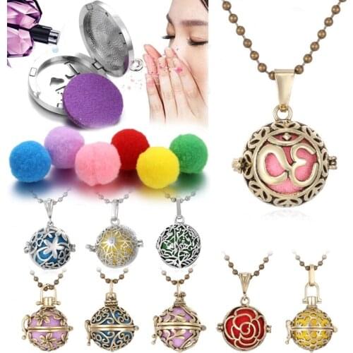 Aromatherapy Diffuser Necklace Pendant Jewelry Hollow Cage Box Diffuser Locket Pendants Perfume Essential Oil Jewelry Findings