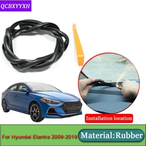 Car-styling For Hyundai Elantra 2009-2019 Anti-Noise Soundproof Dustproof Car Dashboard Windshield Sealing Strips Accessories