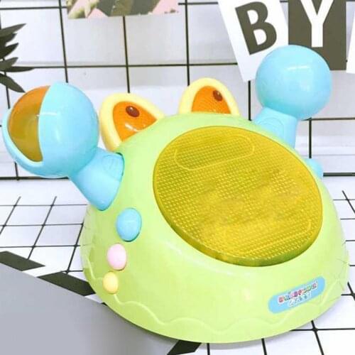 Cartoon Pattern Drum Musical Toy Children Early Educational Crab Shape Hand Pat Playing Percussion Drum Kids Toys