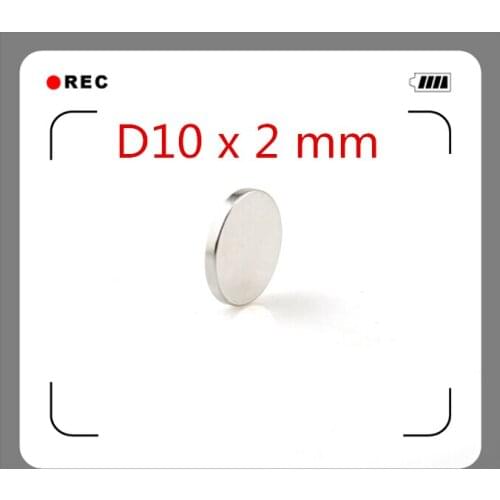 Free Shipping Brand New 500pcs/lot Strong Disc Round Rare Earth Small Neodymium Magnets N35 Craft Model D10 x 2mm