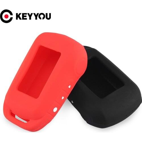 KEYYOU Keychain For Starline A92 A94 V62 A62 A64 2 Way Alarm System Silicone Key Case Fob Silicone Case Key Cover Remote