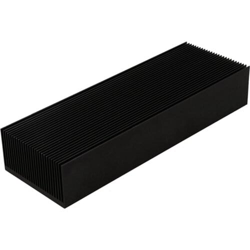 Black Aluminum Radiator 200x69x36MM Dense 27 Tooth Heat Sink for Power Amplifier Heater