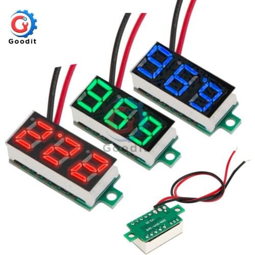 Mini Digital Voltmeter Voltage Tester Meter 0.36'' DC 4V-32V LED Screen Electronic Parts Accessories Digital Voltmeter 12V 24V