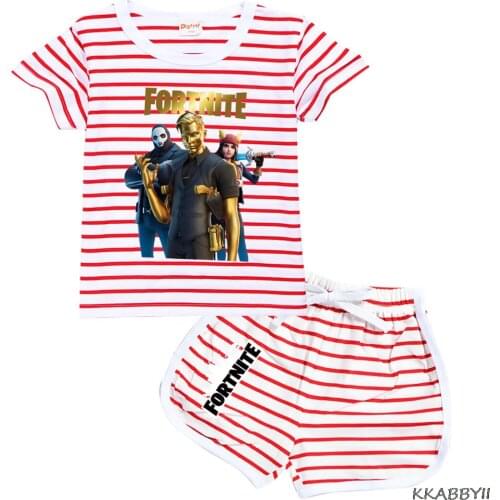 Childrens Sets Clothing 2021 Summer Casual Baby Boy Girl Set Toddler Clothes Suits Fortnites T-Shirt Kids 2PCS