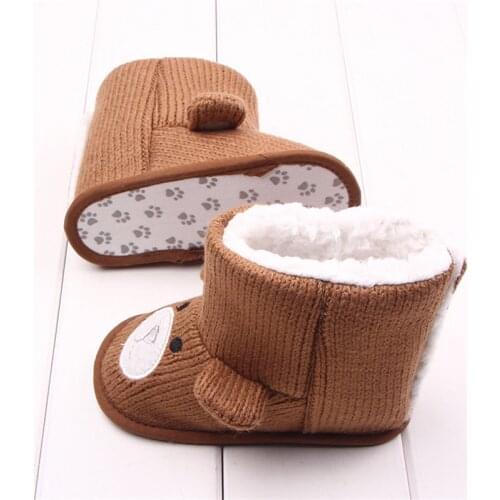 Baby Winter Boots Infant Toddler Newborn Cute Cartoon Bear Shoes Girls Boys First Walkers Super Keep Warm Snowfield Booties Boot