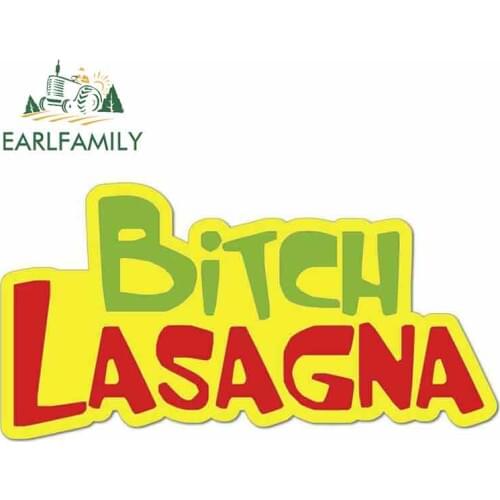 EARLFAMILY 13cm x 6.7cm For Lasagne Meme Car Bumper Window Stickers Vinyl Car Wrap DIY Motorcycle Stickers Graffiti Sticker