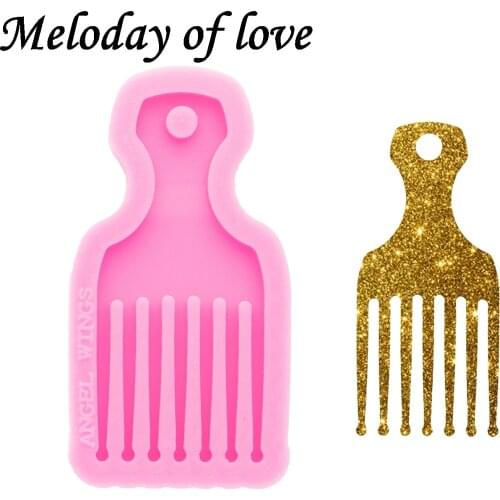 Glossy Comb Keychain Mold Silicone Mould DIY Handmade for Epoxy Resin Making chocolate Polymer Clay DY0591