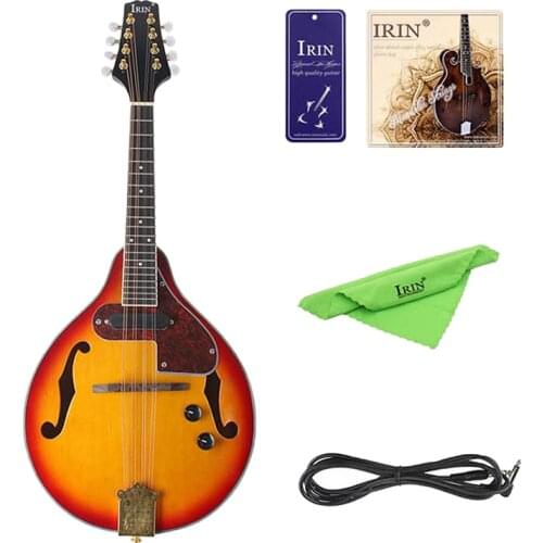 IRIN 8 String Electric Mandolin a Style Rosewood Fingerboard Adjustable String Instrument with Cable