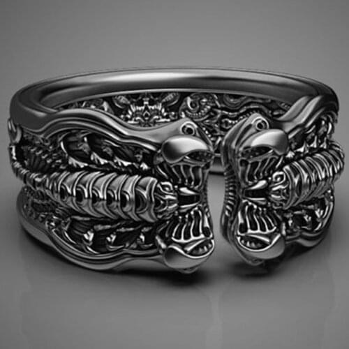 Black Scorpion Pattern Engraved Rings Scorpion Rings Punk Rock Men Wedding Party Biker Jewelry For Boys Fathers Day Gifts