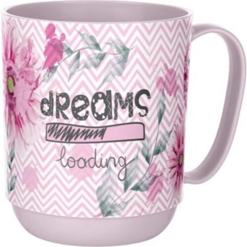 Funny Fun Figure Mug Cup 350 ml, Caffito Printed Black Color Mug, Dolly With Plastic Handles Polka Dot Lux Mug