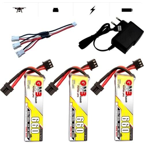 GNB Max 180C 2S 660mAh 7.6V HV Lipo Battery And Charger with XT30U-F Plug for Happymodel FPV Racing Cine Whoop BetaFPV RC Drone