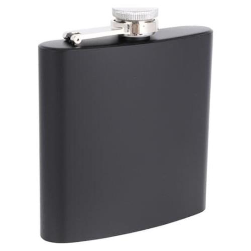Matt black 6oz Liquor Hip Flask Screw Cap,100% stainless steel , laser welding Free Shipping LX1168