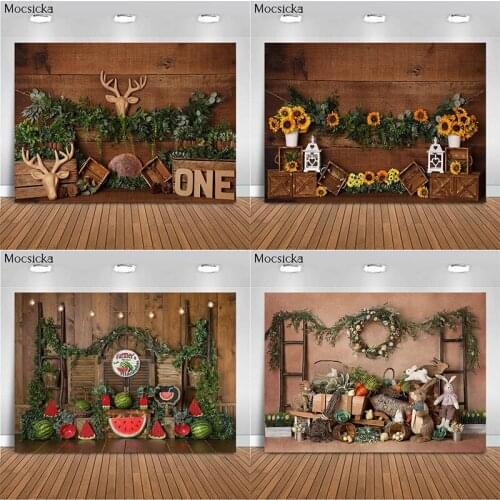 MOCSICKA Baby Shower Photo Background Farm Retro Decoration Style Child Portrait Photo Wallpaper Photography Props Banner