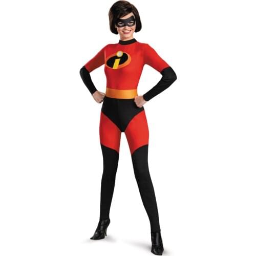 Fancy Dress Elastigirl Helen Parr deluxe ladies Halloween Costume Mr. Incredible 2 jumpsuit Costume adult woman Cosplay
