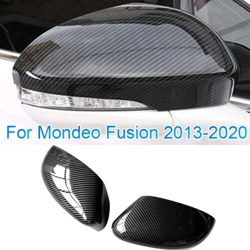 NEW-Carbon Fiber Rear View Mirror Housing Cover Cap -Side Door Mirror Cover Trim for Ford Mondeo / Fusion 2013-2020