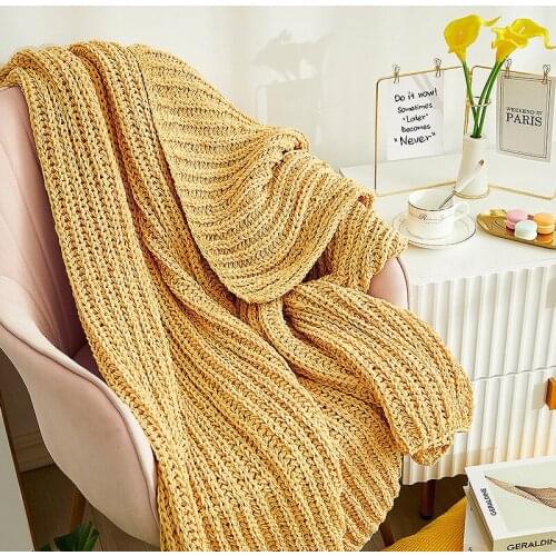 New Arrive 100x120cm Sofa Blanket All Cotton Knitting Blanket For Home Sofa Chair Couch Bed All Season Handmade Sleeping
