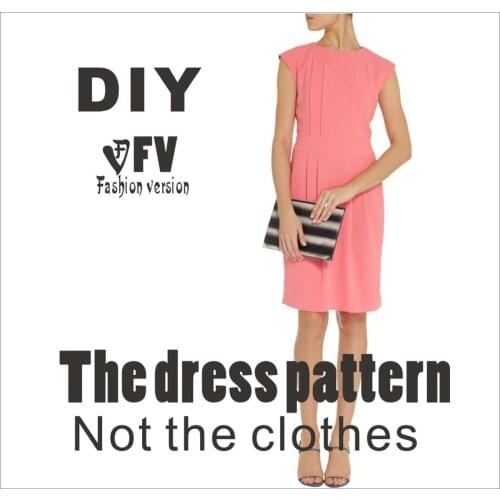 Clothing DIY The dress Dresses Sewing Pattern cutting drawing Womens Dress Sewing Template BLQ-42