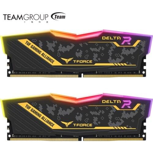 TEAMGROUP RGB DDR4 16GB 3000MHz CL16 T-Force Delta TUF Gaming Alliance Desktop Gaming Memory Ram