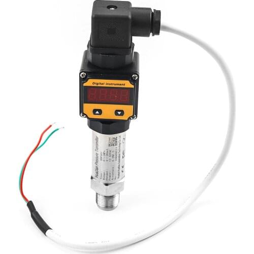 24vdc power water pipe 0-20bar pressure transmitter transducer 4-20ma with digital display