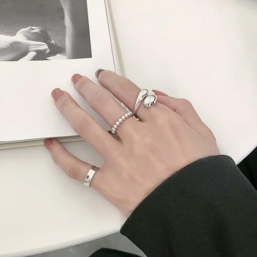 VENTFILLE 925 Sterling Silver Simple Retro Fashion Opening Finger Ring