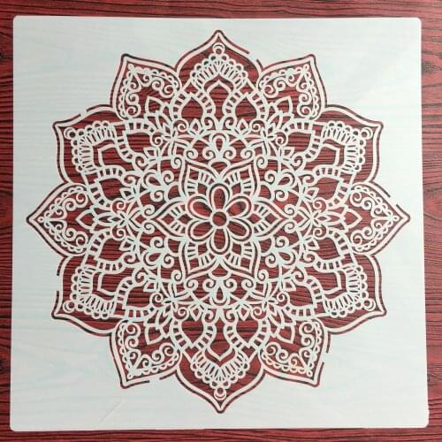 30 * 30cm size diy craft mandala mold for painting stencils stamped photo album embossed paper card on wood,fabric wall stencil