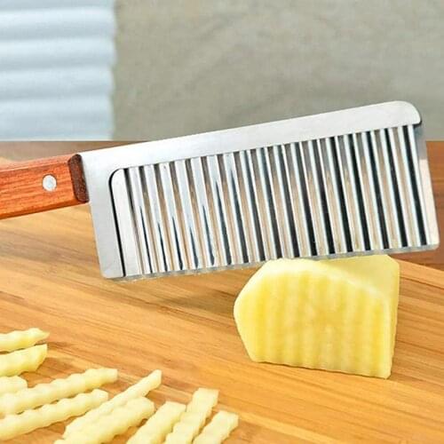 Potato French Fry Fried Food Cutter Steel Kitchen Accessories Wave Carrot Chopper Knife Serrated Blade Carrot Slicer