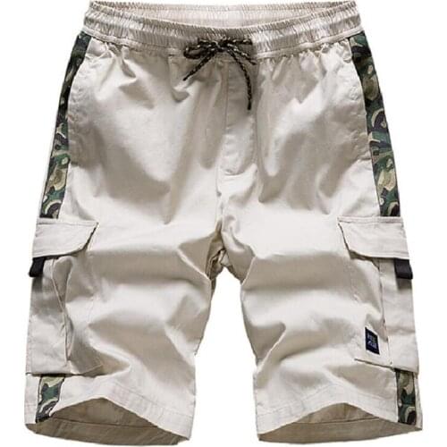 Summer Cargo Shorts Mens Casual Elastic Waist Cotton Beach Shorts Male Fashion Breathable Shorts homme Clothing 8xl 5xl 4xl