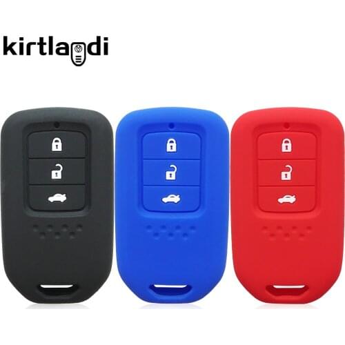 Silicone Car Key Cover Shell Case for Honda City Civic CR-V Inspire 2015-2020 Remote Conrol Holder Key Case Auto Accessories Cap